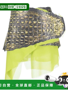 DIESEL 女士半身裙 A098230DNAE5KH SS2023 黄色 迷你半身裙