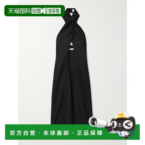 1h可退 潮奢 Andres Otalora 女士 Joyah 亚麻挂脖长衫 SS25014BL