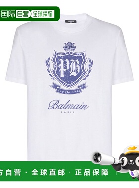 BALMAIN 男士T恤 FH0EG000GF33GWX AW2025 白色 短袖T恤