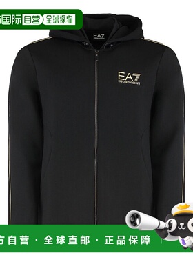 1h可退 潮奢 Ea7 男士 黑色毛线衫 7M000671AF14146UC001卫衣