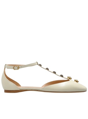 CHLOÉ 女士芭蕾乐福鞋 CH26S16KWP122 SS2026 乳白色 Ballerinas