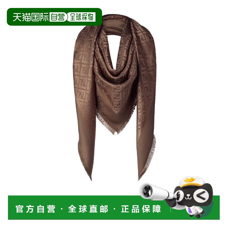 1h可退 FENDI 女士围巾 FXT069AJW7F1U6N AW2025 棕色 FF披肩