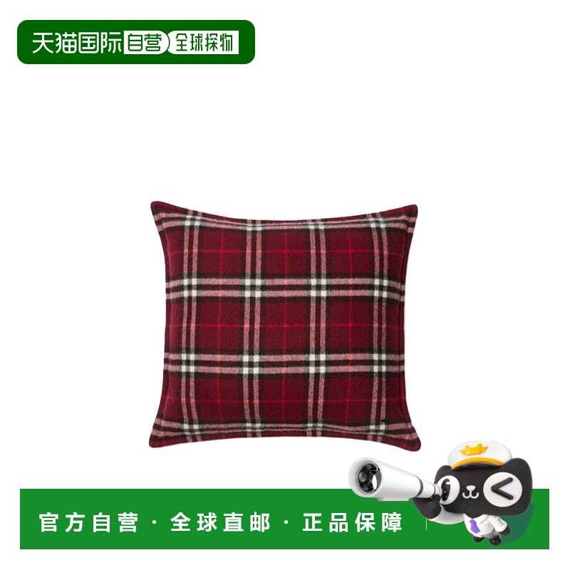 1h可退 BURBERRY 户外旅行装备 81204031 AW2025 红色 格纹羊绒靠