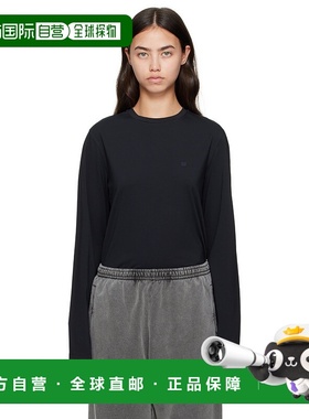 1h可退 潮奢 Acne Studios 艾克妮 女士 黑色 Regular Fit 长袖 T
