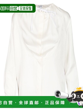 LOEWE 女士衬衫 S359Y05XFH2100 SS2026 白色 Silk satin blouse