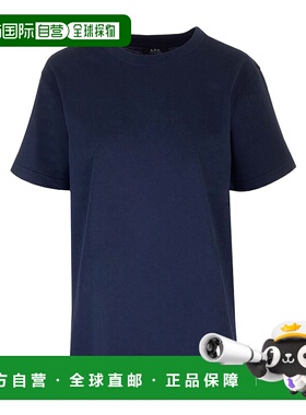 A.P.C. 女士T恤 COHBWM26392IAKBLUE CO 蓝色圆领短袖T恤