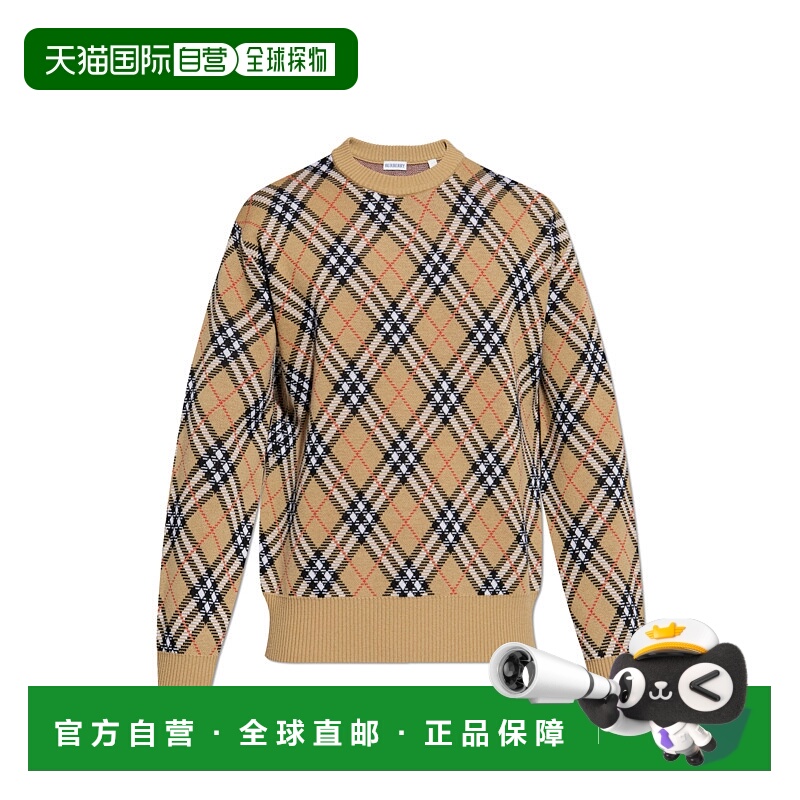1h可退 BURBERRY 男士针织毛衣 8111379B9368SANDIPCHECK AW2025