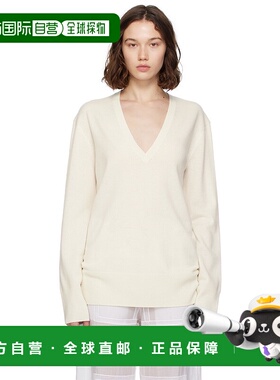 1h可退 潮奢 TOTÊME 女士 灰白色 Cashmere V-Neck Knit 毛衣 252