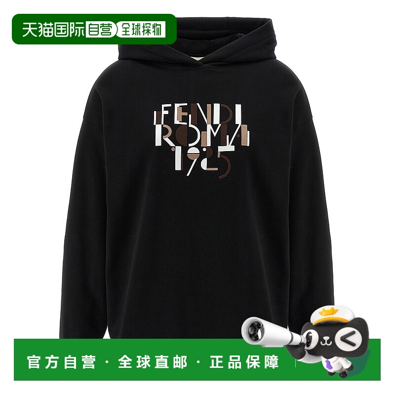 1h可退 FENDI 女士卫衣 FS9755AVFAF0GME AW2025 黑色 Fendi 'Fen