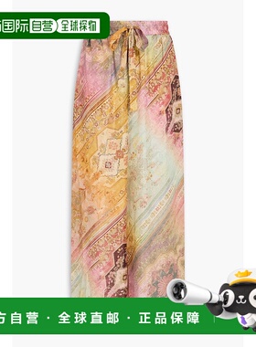 1h可退 潮奢 ZIMMERMANN 女士 印花真丝电力纺阔腿裤 0679PRS253O