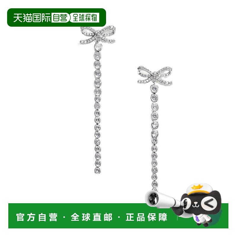 1h可退 SELF-PORTRAIT 女士耳饰 RS26608ESL SS2026 银色 蝴蝶结