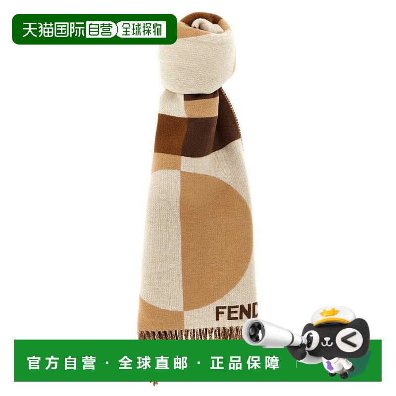 1h可退 FENDI 女士围巾 FXT461AYKTF0X2L AW2025 花色 Fendi Cash
