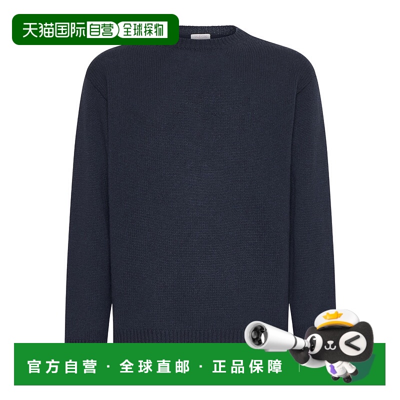 1h可退 VALENTINO 男士针织毛衣 VKC26X9JP113 AW2024 黑色 长袖