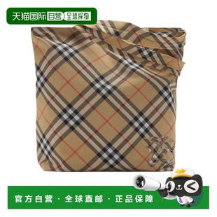 男士 棕色 手提包 AW2024 徽标格纹手提包 80977161 BURBERRY