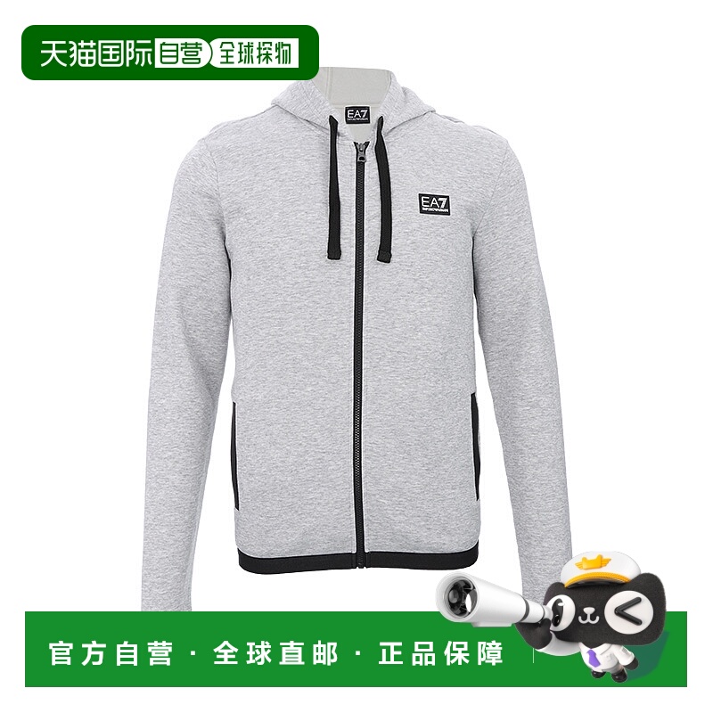ARMANI EA7/男士休闲连帽抽绳棉质字母印花夹克3HPM15JF3Z阿玛尼