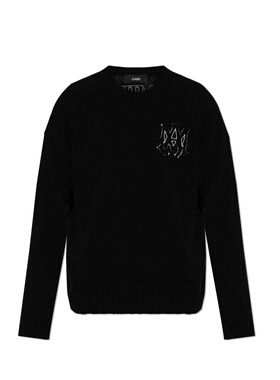 AMIRI 男士针织衫 AMTOKN10030001 SS2026 黑色 WOOL SWEATER毛衣