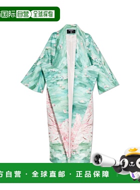 BALMAIN 女士大衣 GF1UD295XL78UKY SS2026 绿色 Long coat with