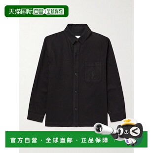 1h可退 潮奢 Saint Laurent 圣罗兰 男士 Logo刺绣棉麻混纺华达呢