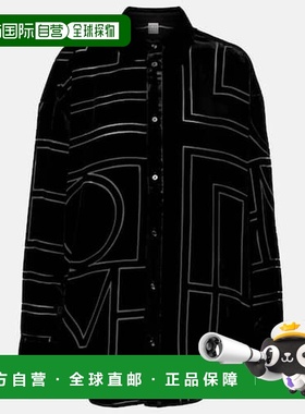 1h可退 潮奢 toteme 女士 devore 徽标宽松款天鹅绒衬衫