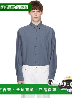1h可退 潮奢 A.P.C. 男士 蓝色 Mateo Logo 衬衫 COHAHH12599