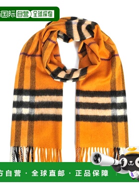 BURBERRY 女士围巾 3953992 橙色 Check Scarf博柏利披肩