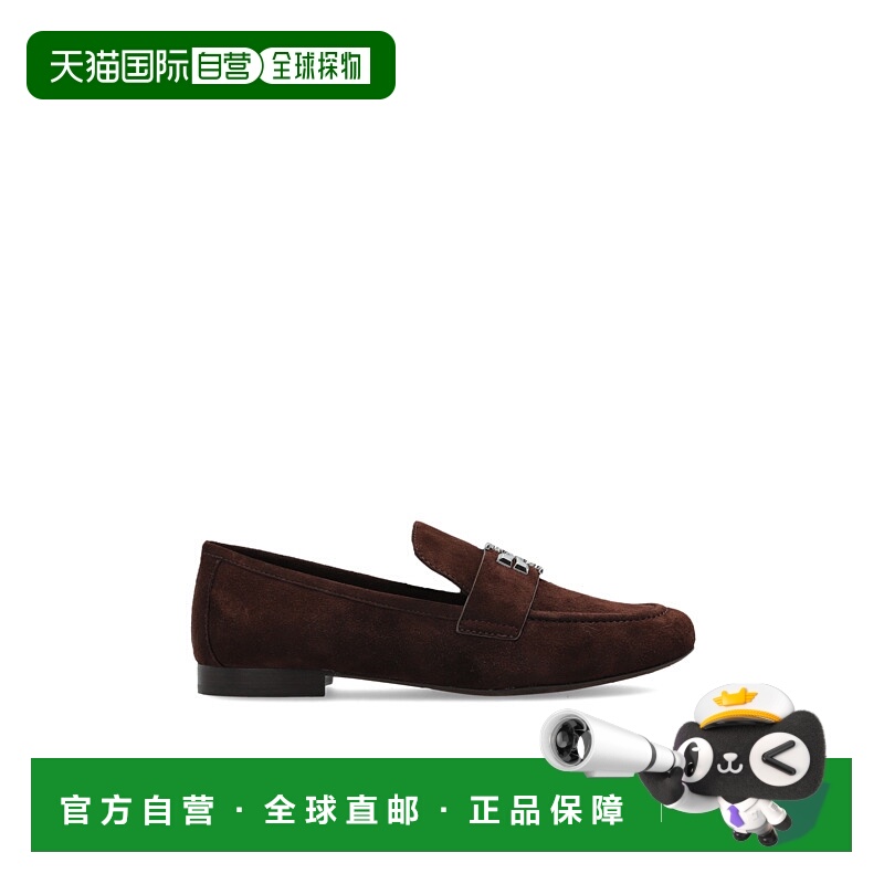 1h可退 TORY BURCH 女士芭蕾乐福鞋 1752130200 AW2025 棕色 Sued