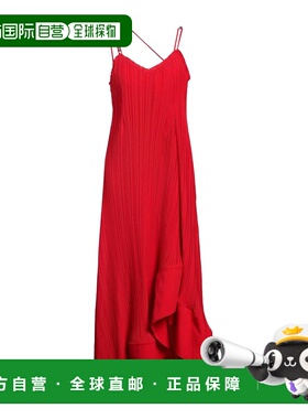 1h可退 潮奢 Lanvin 朗雯 女士 中长连衣裙 red红色 舒适时尚