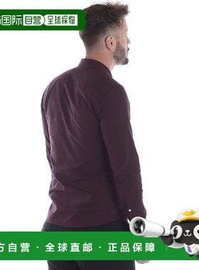 KENZO 男士衬衫 1LB5CH200BORWINE SS2022 黑色 徽标长袖衬衫