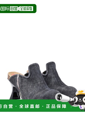 DIESEL 女士凉鞋 Y03372P3997T8013 CO 黑色 牛仔穆勒鞋