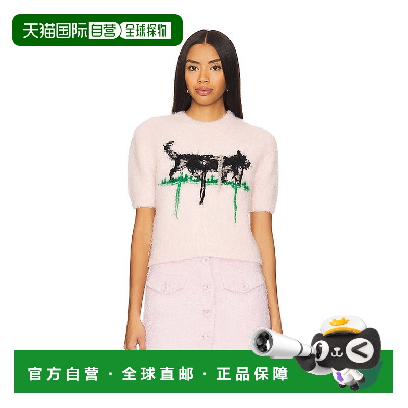 1h可退 潮奢 Yuhan Wang 女士 猫咪图案嵌花上衣 AW2400KN13P