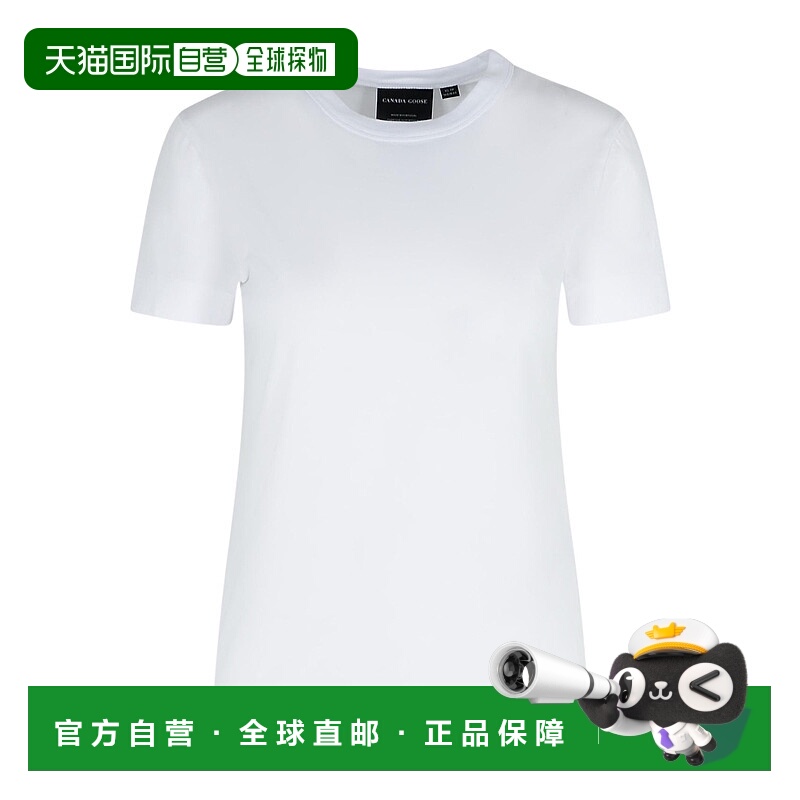1h可退 CANADA GOOSE 女士T恤 1400WW25 AW2024 白色 短袖T恤