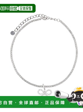 1h可退 潮奢 Self-Portrait 女士 水晶蝴蝶结网球项链 PF25621NSL