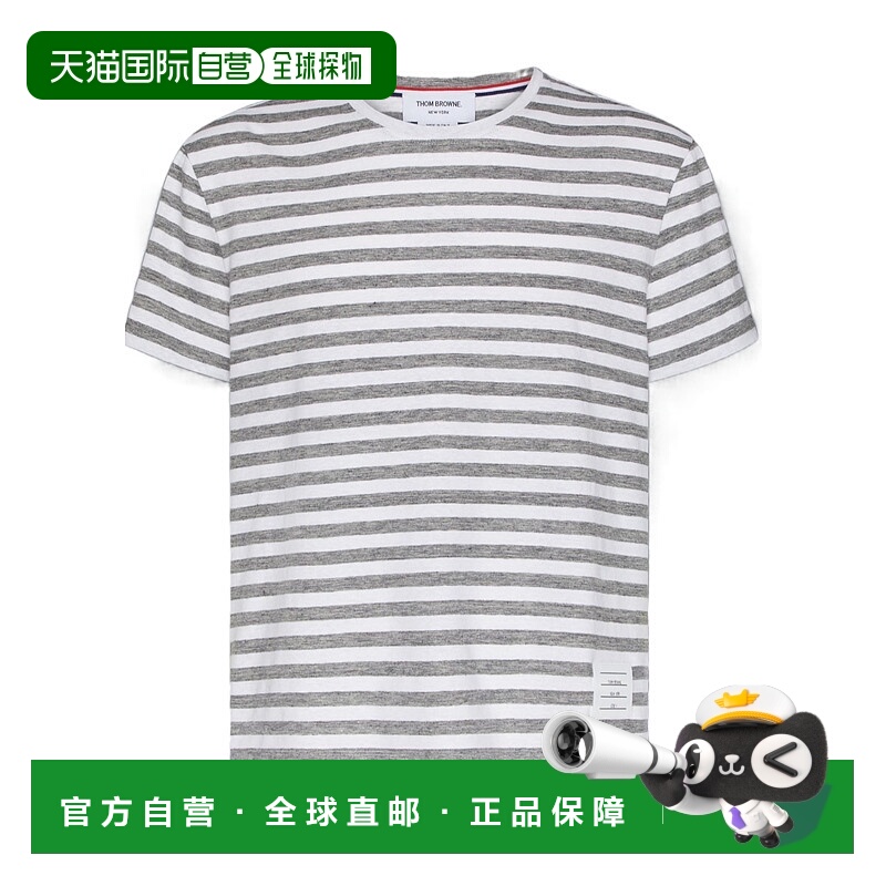 1h可退 THOM BROWNE 男士T恤 MJS272AJ0119055 SS2025 灰色短袖