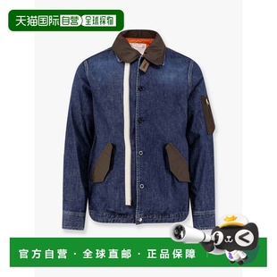 1h可退 潮奢 Sacai 男士 尼龙拼接牛仔布夹克 2603928M401