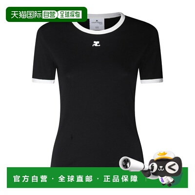 COURREGES 女士T恤 VESJTS017JS00709901BLACK SS2026
