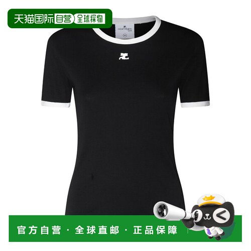 COURREGES 女士T恤 VESJTS017JS00709901BLACK SS2026
