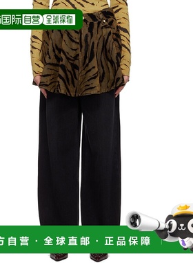 1h可退 潮奢 GANNI 甘尼 女士 卡其色 & 黑色 Printed Flocked 牛