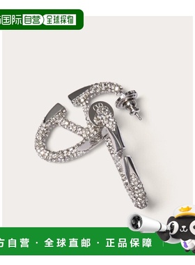 VALENTINO 女士耳饰 5W0J0V85HXL68S 灰色 VLOGO 金属耳环