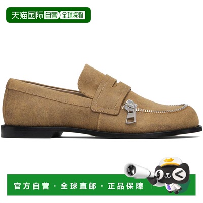 1h可退 潮奢 J.W. Anderson 男士 黄褐色 Biker Moccasin 乐福鞋