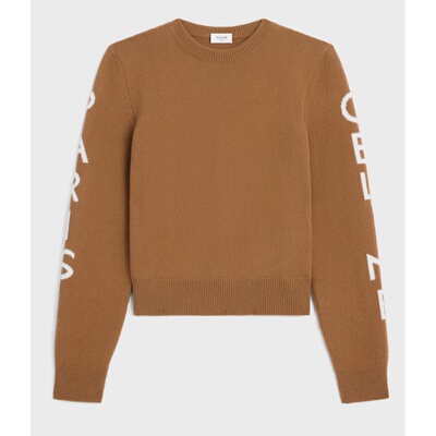 CELINE 女士针织衫 RX0HS2I93GHO4 SS2026 棕色 Wool and cashmer