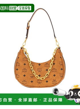 MCM 女士斜挎包 MWHFATA02CO AW2025 棕色 Aren Crescent Visetos