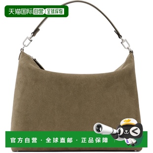 1h可退 潮奢 toteme 女士 灰褐色中号 Bevel Cord-Suede 单肩包 2