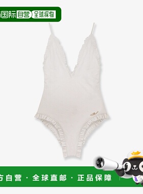 1h可退 潮奢 Chloe 蔻依 女士 荷葉邊 V 領連身泳衣 CH25AMB12471