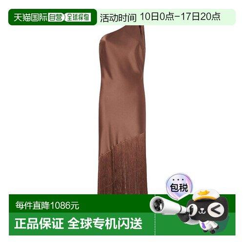 PINKO 女士连衣裙 106352A33DL50 SS2026 棕色 Kiwi Midi Dress I