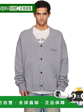 1h可退 潮奢 Acne Studios 艾克妮 男士 灰色 Wool V-Neck 开衫 B