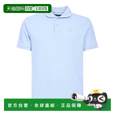 1h可退 Barbour 男士T恤 MML0358MMLBL32 SS2025 蓝色 Embroidere