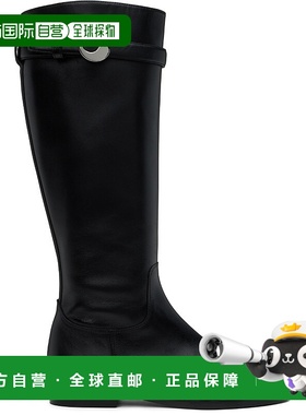 1h可退 潮奢 Coperni 女士 黑色 Cavalier Flat 高筒靴 COPSH6785