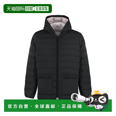 1h可退 潮奢 Thom Browne 汤姆 布朗 男士 四条纹连帽羽绒服 MJD1