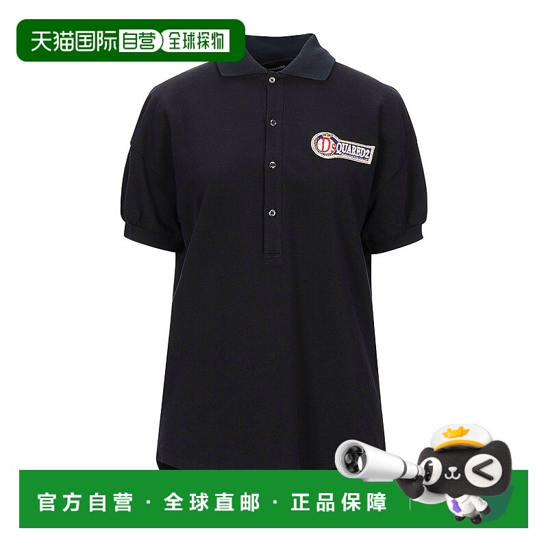 1h可退 潮奢 Dsquared2 二次方 女士 Polo衫 black黑色 舒适时尚