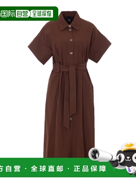 PINKO 女士连衣裙 106309A2ERL78 SS2026 棕色 Alesha Dress